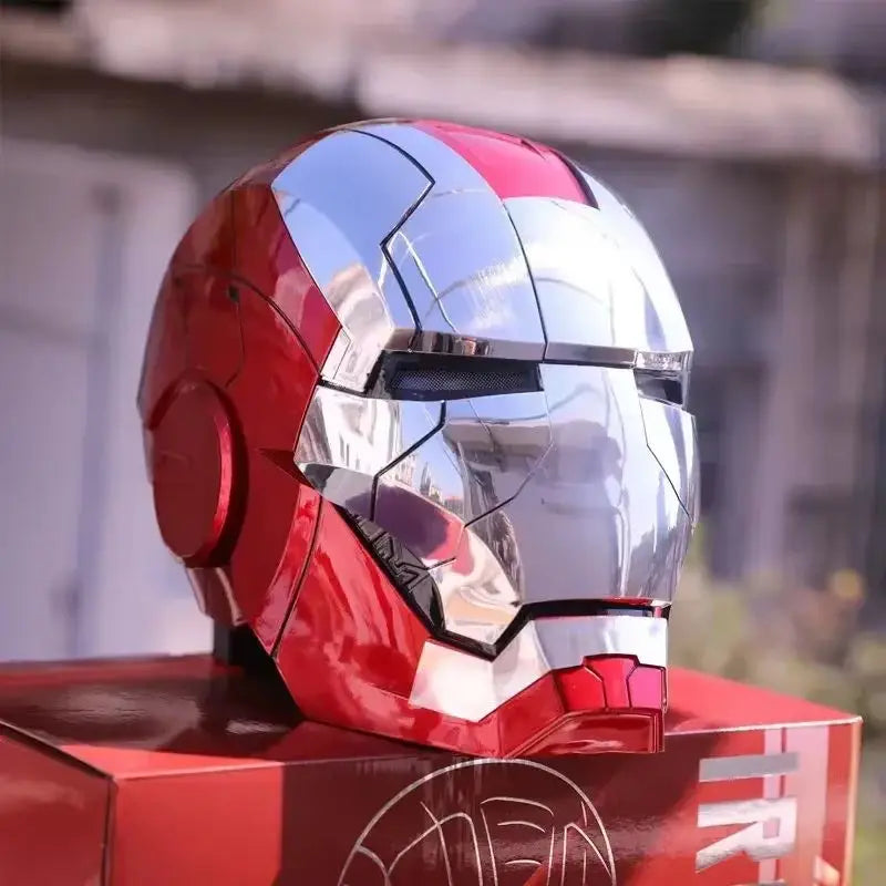 Helmet Cosplay Voice Control Eyes with Light Model Toys