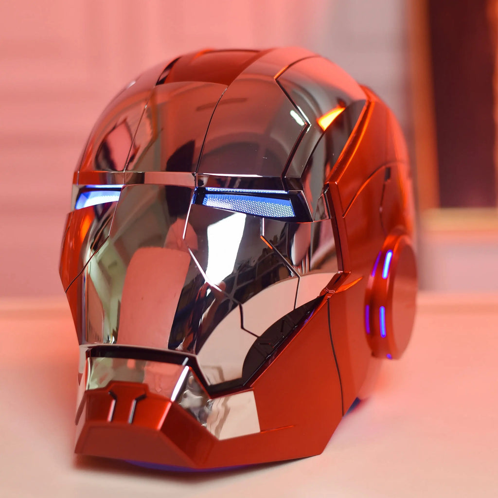 Helmet Cosplay Voice Control Eyes with Light Model Toys